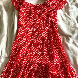Red flower dress, never worn
